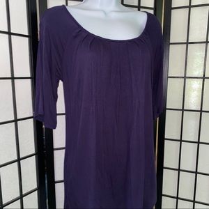 ANN TAYLOR Flowy Purple Top sz XS